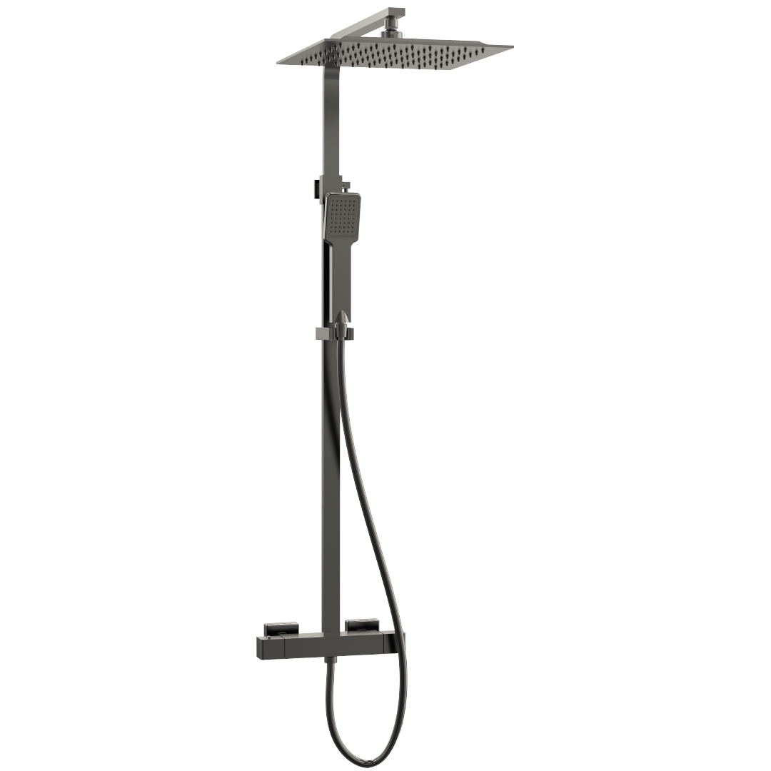 Colonne de douche thermostatique Icone, SENSEA, noir